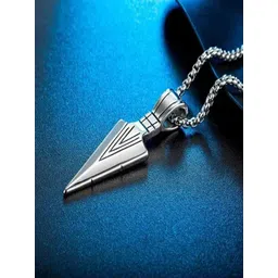 Desai Men Set Of 2 Stainless Steel Geometric Shaped Pendants With Chains-picture-17