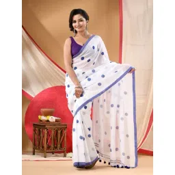 Desh Bidesh Blue Cotton Printed Saree Without Blouse Piece-picture-15
