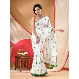 Desh Bidesh Green Cotton Printed Saree Without Blouse Piece-picture-22