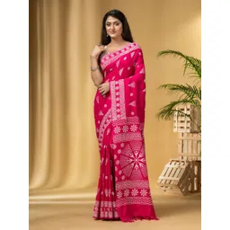 DESH BIDESH Paisley Pure Cotton Designer Taant Saree-picture-19