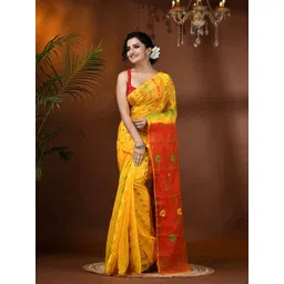 DESH BIDESH Paisley Woven Design Phulkari Jamdani Saree-picture-18