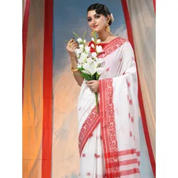 DESH BIDESH Paisley Woven Design Saree With Blouse Piece-picture-15