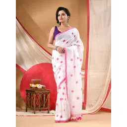 Desh Bidesh Pink Cotton Printed Saree Without Blouse Piece-picture-21