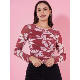 Deshi Girl Floral Print Net Top-picture-40
