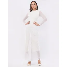 Deshi Girl Women Ruched Gathered or Pleated Net Bodycon Maxi Dress-picture-14