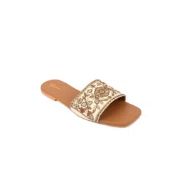 DESI COLOUR Embroidered Open Toe Flats-picture-26