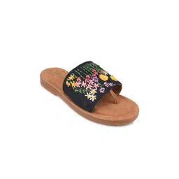 DESI COLOUR Women Embroidered Open Toe Flats-picture-31