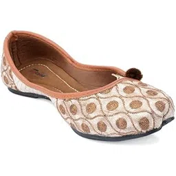 desi colour Women Ethnic Footwear Office wear Punjabi Jutti Mojari Copper Side Flip-2-picture-38