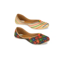 DESI COLOUR Women Multi Striped Ballerinas Flats-picture-20