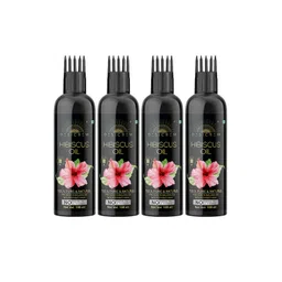Desi Crew Set Of 4 Hibiscus Oil For Hair Growth - 100 ml Each image 1
