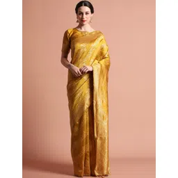 Desi Fusion Banarasi Zari Woven Saree-picture-12