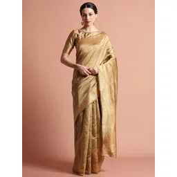 Desi Fusion Ethnic Motif Woven Design Zari Banarasi Saree-picture-33