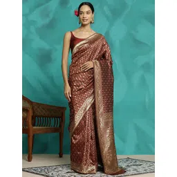 Desi Fusion Woven Design Zari Banarasi Saree-picture-17