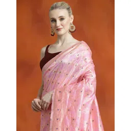 Desi Fusion Woven Design Zari Banarasi Saree-image-8