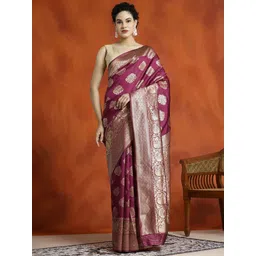 Desi Fusion Woven Design Zari Banarasi Saree image 1