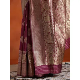 Desi Fusion Woven Design Zari Banarasi Saree image 4