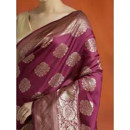 Desi Fusion Woven Design Zari Banarasi Saree image 3