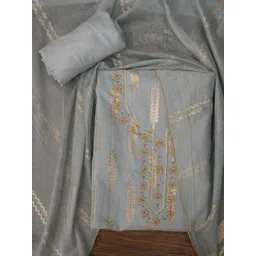 Desi Fusion Woven Design Zari Unstitched Dress Material-image-15