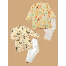 Desi Soota Boys Multicolor Cotton Printed Kurta Set - Pack of 2-picture-26