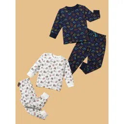 Desi Soota Boys Multicolor Cotton Printed Kurta Set - Pack of 2-picture-27