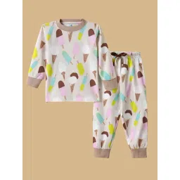 Desi Soota Kids Beige Cotton Printed Nightsuit-picture-20
