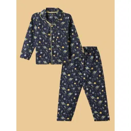 Desi Soota Kids Navy Cotton Printed Nightsuit-picture-46