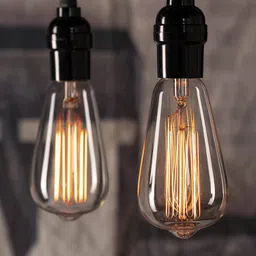 Desidiya ® Edison Tungsten Filament Antique Glass Light Bulbs Vintage Base E27 Bulb Yellow Light for Home Decoration, Living Room, Hall, Balcony, Restaurant Bar Lighting (Pack of 2). image 4