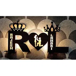 DESIGN ELLE Personalised Alphabet with Crown LED Lamp (Brown)-picture-11