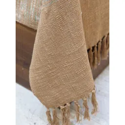 DESIGN GAATHA Brown Woven-Design Cotton Double King Bed Cover-picture-11