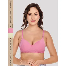 Designer Bugs Pack of 2 T-Shirt Lightly Padded Full coverage Cotton Bra-picture-22