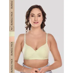 Designer Bugs Pack of 2 T-Shirt Lightly Padded Full coverage Cotton Bra-picture-40