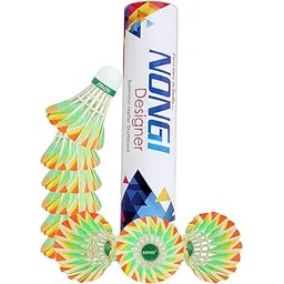 Designer Feather Badminton Shuttlecocks for Outdoor and Indoor Sports (Multicolor)-picture-23
