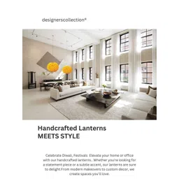 Designers Collection Orange Wood Ceiling Lamp image 3