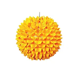 Designers Collection Orange Wood Ceiling Lamp image 1