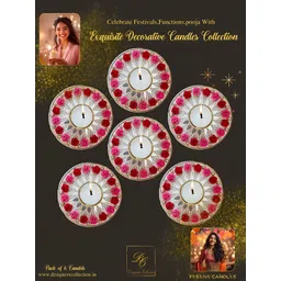 Designers Collection Pink & White 6 Pieces Candle-picture-19