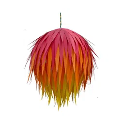 Designers Collection Red & Orange Colourblocked Traditional Ceiling Lamp-picture-14