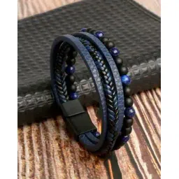 designs & you Men Beaded Slip-On Bracelet-picture-28