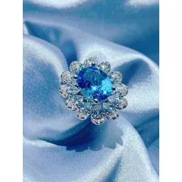 Designs & You Silver-Plated American Diamond Studded Finger Ring image 1