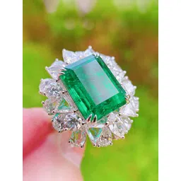 Designs & You Silver-Plated American Diamond Studded Rectangular Finger Ring-picture-26