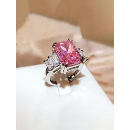 Designs & You Silver-Plated CZ Studded Anti-Tarnish Finger Ring-picture-34