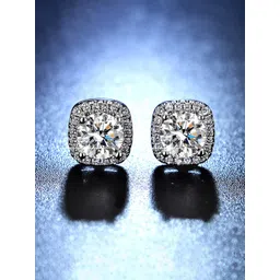 Designs & You Silver-Plated Square Studs Earrings-picture-12