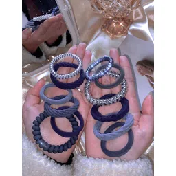 Designs By Jewels Galaxy Women Blue & Grey Ponytail Holders-picture-20