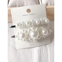 Designs By Jewels Galaxy Women White & Black Set of 2 Alligator Hair Clip-picture-24