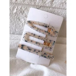 Designs By Jewels Galaxy Women White & Grey Set of 3 Alligator Hair Clip-picture-37