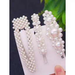 Designs By Jewels Galaxy Women White Set of 3 Alligator Hair Clip-picture-23