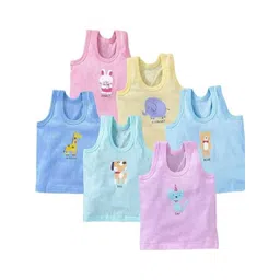 DESNUDA Kids Pack Of 6 Printed Innerwear Vests-picture-44