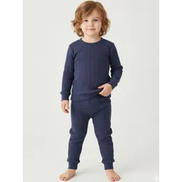 DESNUDA Kids Ribbed Cotton Round Neck Thermal Set-picture-53