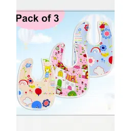 DESNUDA Unisex Pack of 3 Cute Print Baby bibs Waterproof Bibs for Infant to Toddler-picture-41
