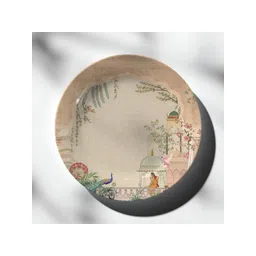 DESSINE ART Beige Lady Waiting for Love Decorative Wall Plate with Stand & Metal Hook-image-43