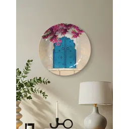 DESSINE ART Blue & Pink Moroccan Ethnic Door Decorative Wall Plate-image-44